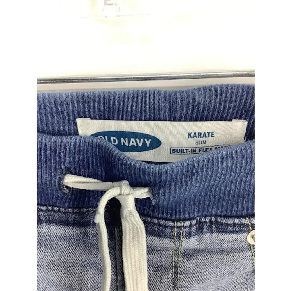 Old Navy Boys Karate Slim Stretch Denim Jean Shorts Kids Youth Size Medium